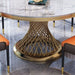 Luxurious Golden Cylindrical Dining Table