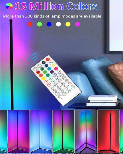 Modern Smart RGB LED Floor Lamp with Music Sync and App Control for Stylish Living Spaces