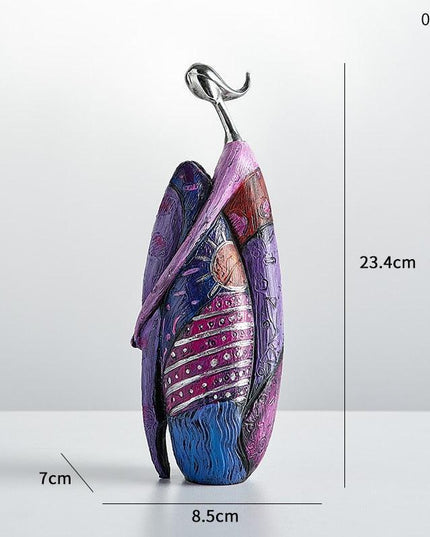 Vibrant Resin Abstract Sculpture for Modern Home Aesthetics