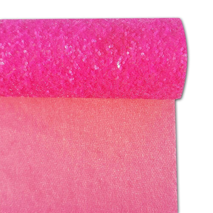 Rose Pink Chunky Glitter Fabric Roll - Crafting Essential for Stylish Handbags and Hair Accessories