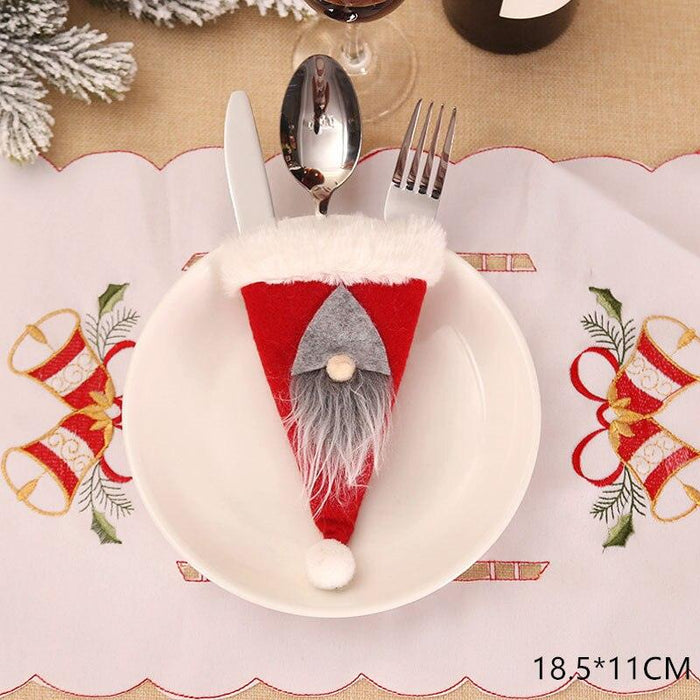 Festive Christmas Gnome Chair Decoration Set - Charming Holiday Home Accent