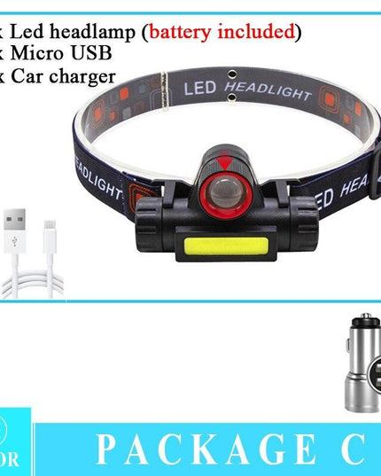 Compact Adventure COB Headlamp with Customizable Lighting and Comfort Fit