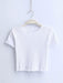 Vintage-Inspired Women's Retro Short Sleeve T-Shirt with Wood Ears Design