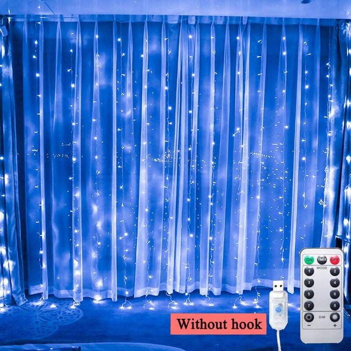 Enchanting 3m LED Fairy Light Curtain Garland - Create Magical Ambiance with Warm and Colorful Glow