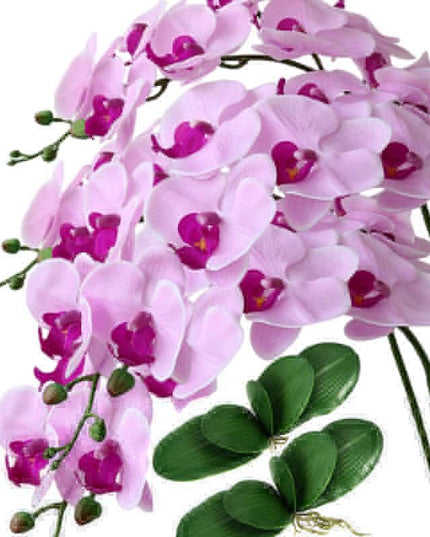 Stunning 40-Inch Faux Phalaenopsis Orchid Arrangement with Butterfly Accents