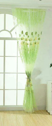 Elegant Floral Sheer Window Curtain for Kids' Spaces - Stylish Privacy Solution