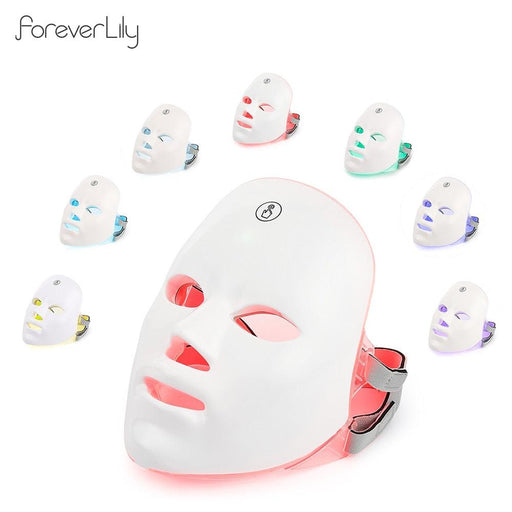 7-Color LED Light Therapy Facial Mask for Skin Rejuvenation and Acne Treatment