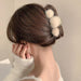 Winter Elegance Plush Bow Hair Claw - Stylish Hair Accessory for Women