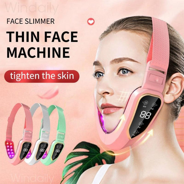 Radiant Contour Facial Sculpting Device: Advanced LED Light Therapy & Intelligent Massage Features