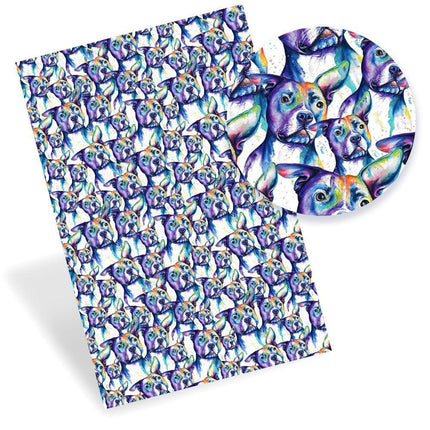 Artistic Faux Leather Crafting Sheets with Playful Pet Patterns - DIY Creative Kit