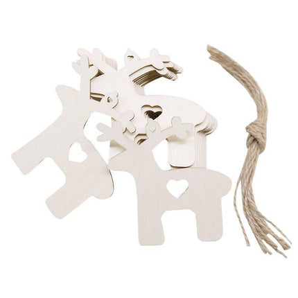 Wooden Snowflake Chip Ornaments - Cheerful Set of 10 for Holiday Celebrations