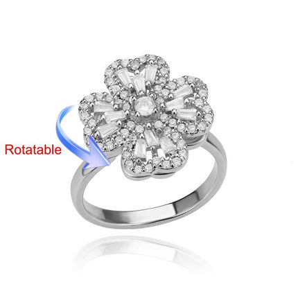 Elegant Four-Leaf Clover Stainless Steel Rings - A Touch of Luck and Style