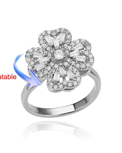 Elegant Four-Leaf Clover Stainless Steel Rings - A Touch of Luck and Style