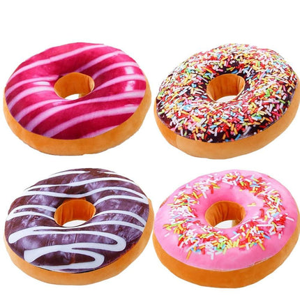 Delightful 12-Piece 3D Donut Plush Pillow Collection for Cozy Comfort