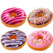 Set of 12 Realistic 3D Donut Plush Pillows for Ultimate Comfort
