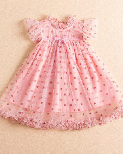 Adorable Pink Polka Dot Dress for Toddler's Celebratory Moments