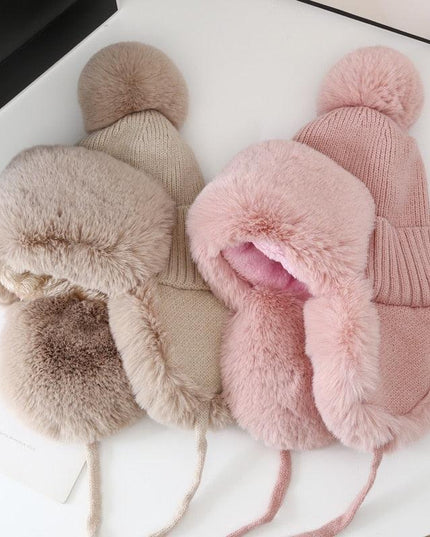 Elegant Winter Earflap Beanies for Women