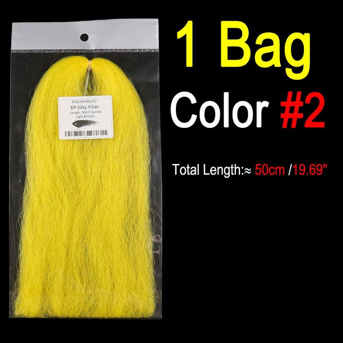 EP Translucent Silky Fiber Fly Tying Material - Premium Synthetic Hair for Lifelike Fly Patterns