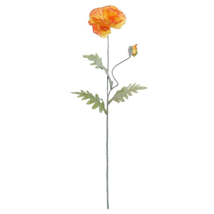 Lifelike Silk Poppy Bloom: Exquisite Floral Home Accent