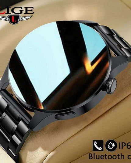 Sleek Waterproof Smartwatch with Touchscreen and Advanced Health Tracking Features