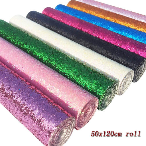 Sparkling Glitter Faux Leather Roll for Artistic DIY Brilliance