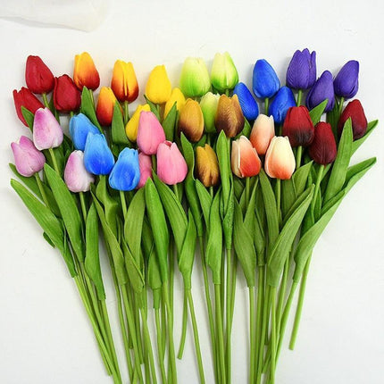 Elegant 31-Piece Faux Tulip Arrangement - Enhance Your Celebrations