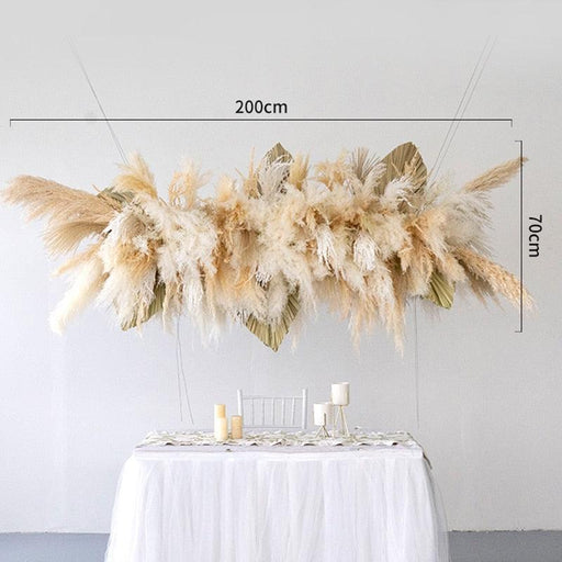 Boho Natural Dried Pampas Grass Bouquet for Home and Weddings