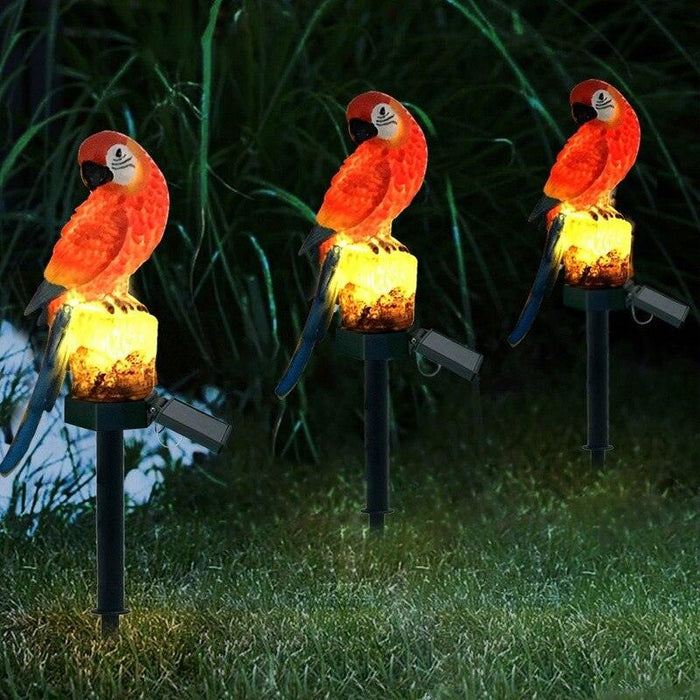 Solar-Powered Owl Parrot Garden Lights with Enchanting Design