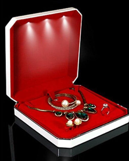 LED Jewelry Display Organizer Box for Elegant Showcase