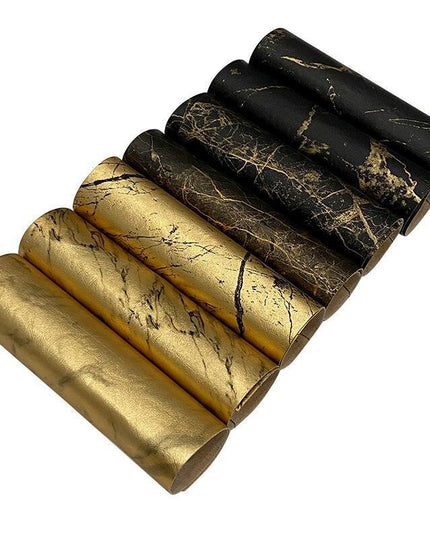 Marble Effect Self-Adhesive Faux Leather Crafting Sheets - Must-Have for Creative Transformations