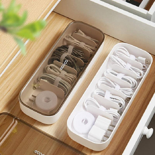Retro Style Cable Storage Solution for Organized Workstations