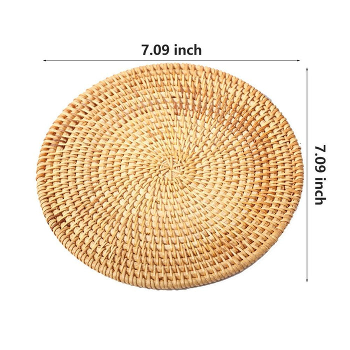 Artisanal Rattan Coasters: Stylish Protection with Handcrafted Elegance