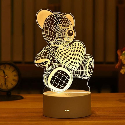 Enchanting 3D Illusion LED Night Light - Illuminate Your Space with Wonder