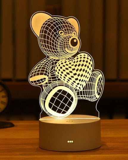 Enchanting 3D Illusion LED Night Light - Illuminate Your Space with Wonder