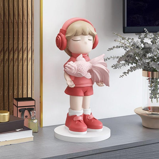 Super cute Koi Girl Sculptures - Elegant and Delicate Home Decoration