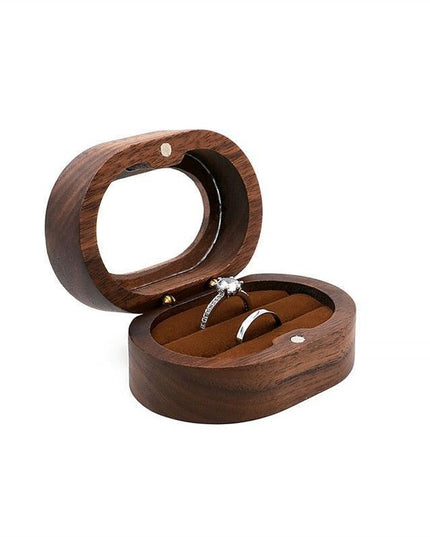 Vintage-Inspired Travel Jewelry Box with Ring Holder - Elegant Storage for Special Occasions