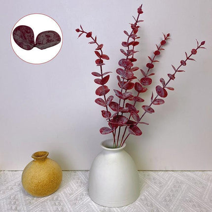 Set of 10 Realistic Eucalyptus Leaf Stems - Perfect for Home and Wedding Decor