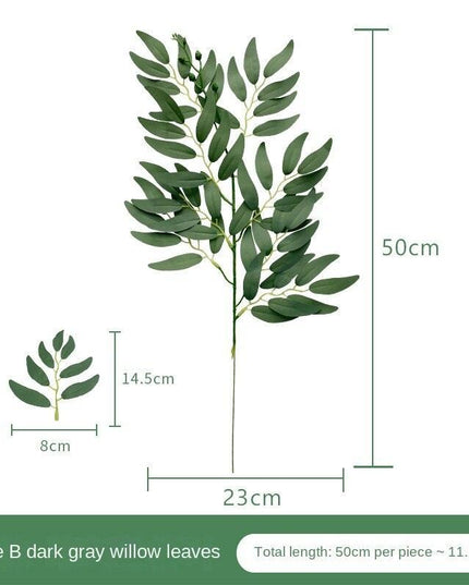 Opulent Willow Leaves: Sophisticated Greenery for Luxurious Home Accents
