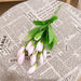 Elegant Purple Mini Faux Tulip Blossoms - Set of 21 Bulbs/1 Stem