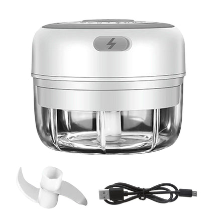 Compact Electric Garlic Chopper with Quick-Slice Technology and Adjustable Capacity