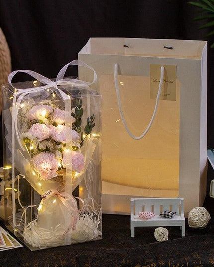 Eternal Blossom: Luxurious Carnation & Gypsophila Dried Flower Gift Set