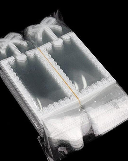 Chic Transparent Lace Design PVC Gift Boxes - Set of 10 for Elegant Gift Presentation