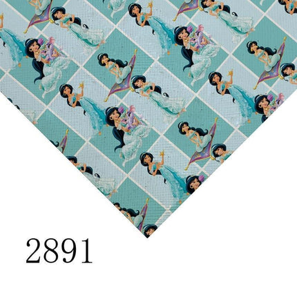 Vibrant Cartoon Character Synthetic Leather Crafting Sheet - A4 Size