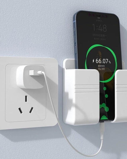 Smart Wall Organizer with Charging Dock and Remote Holder