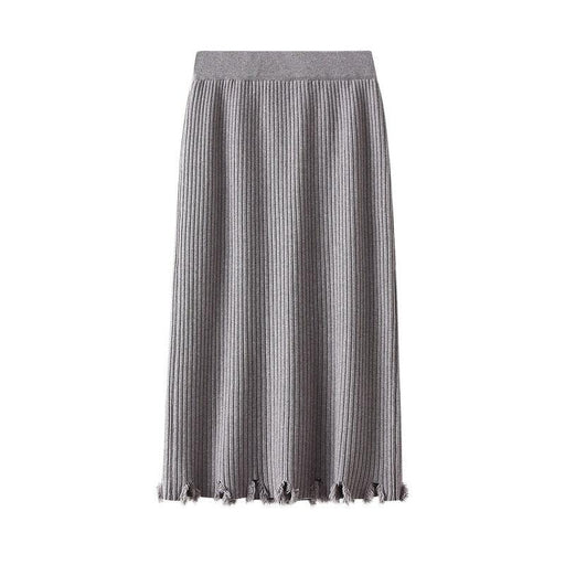 Elegant Tassel Knit Skirt for Stylish Winter Looks