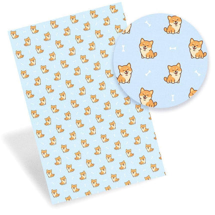 Artistic Faux Leather Crafting Sheets with Playful Pet Patterns - DIY Creative Kit