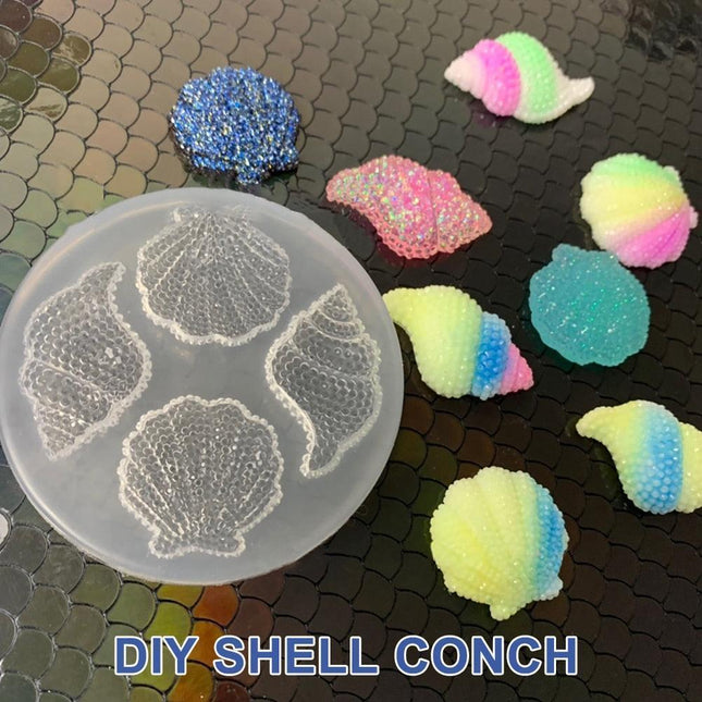 Artistic Shell and Conch Silicone Mold Set for Gourmet Baking Creations