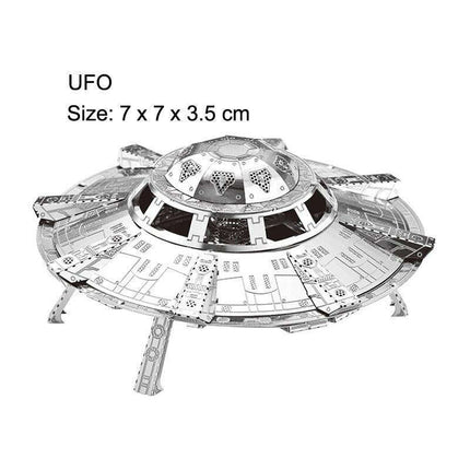 Stainless Steel 3D Jet Fighter Model Construction Set - Engaging DIY Puzzle for All Ages