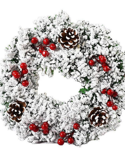 Elegant Pinecone and Berry Holiday Wreath Collection with Decorative Accents