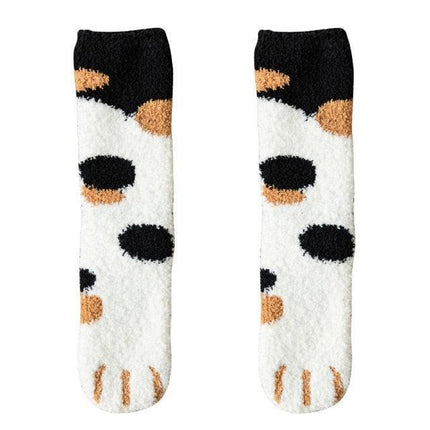 Adorable Furry Paws Women's Fleece Socks - Snuggly and Charming for Cozy Feet